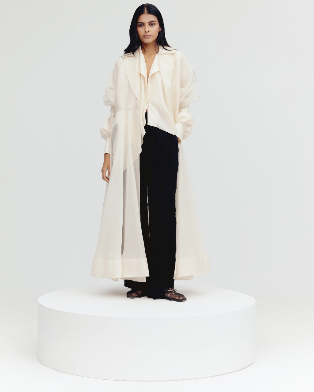 Ivory Racquel Jacket & Kate Shirt with Black Isa Pants