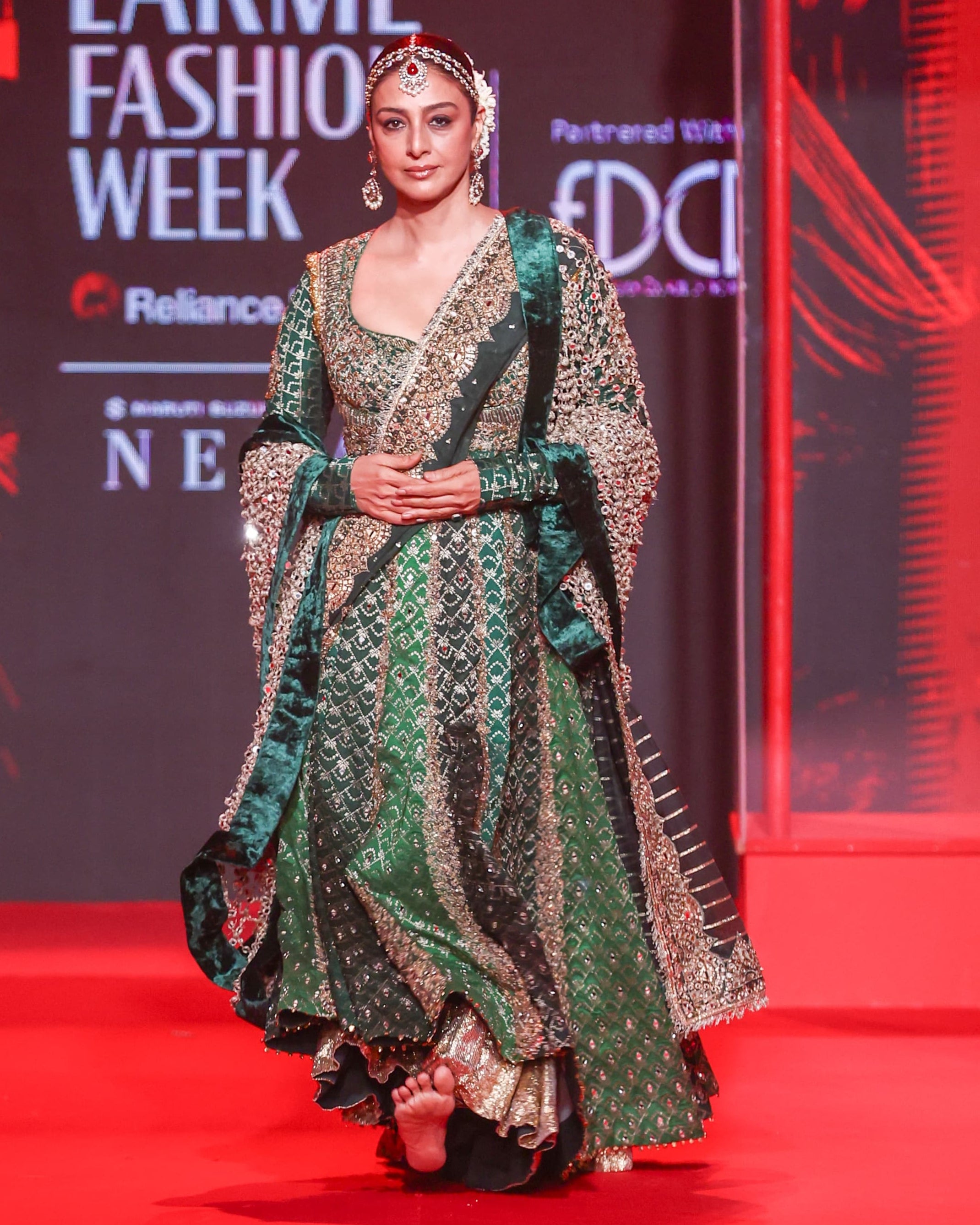 Tabu in Vaidurya Anarkali Set