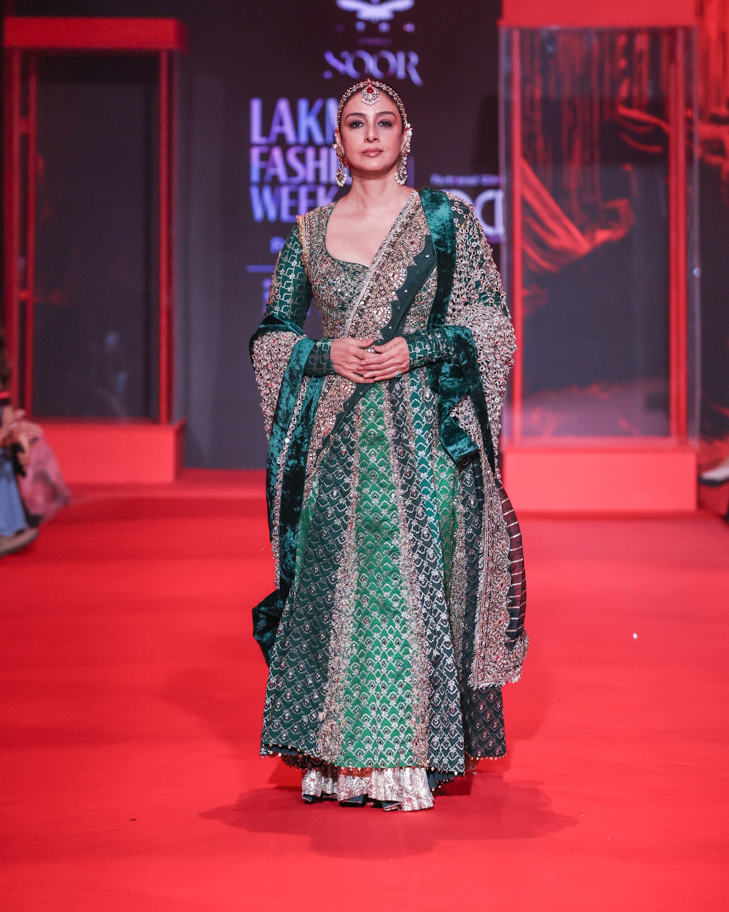 Tabu in Vaidurya Anarkali Set