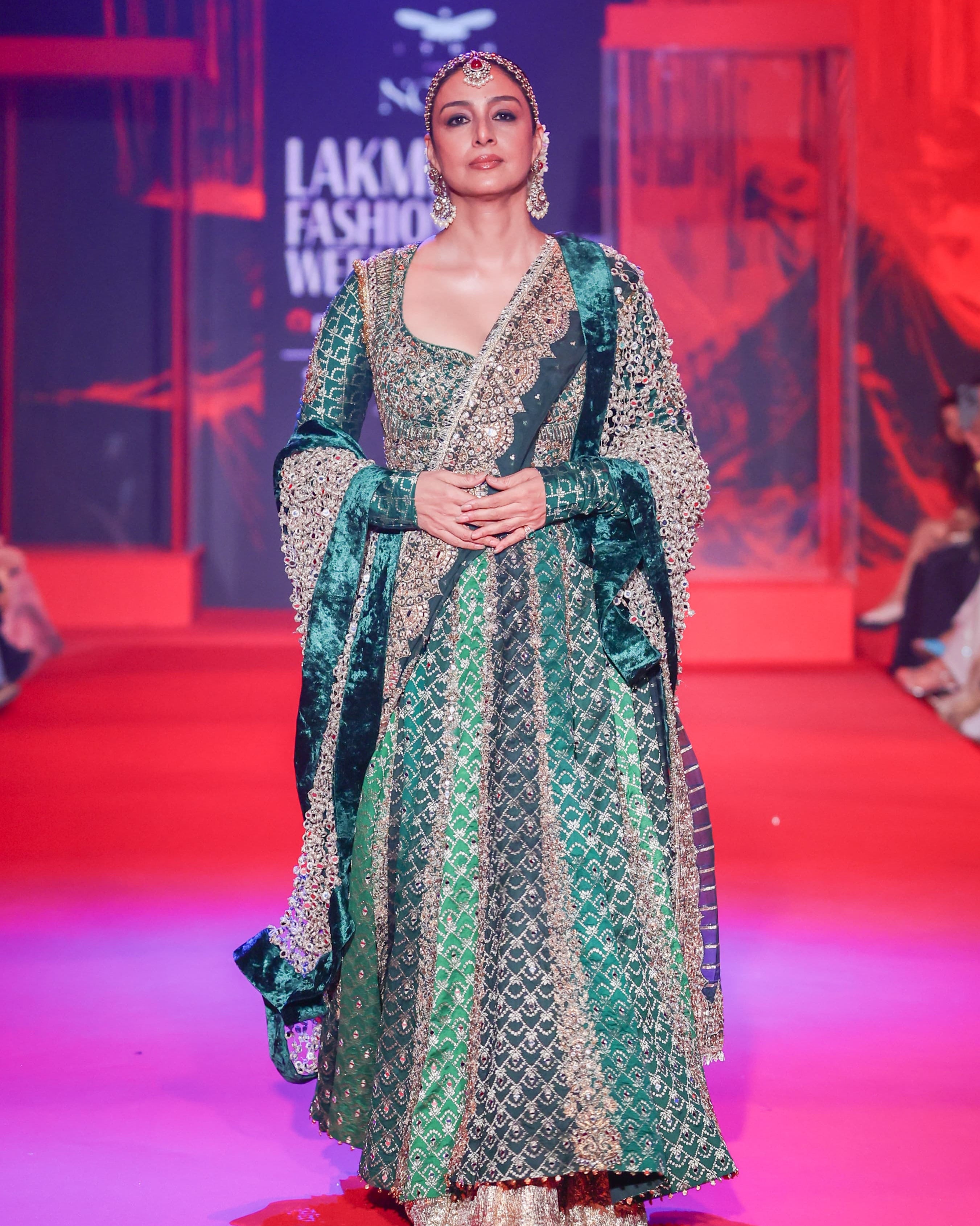 Tabu in Vaidurya Anarkali Set
