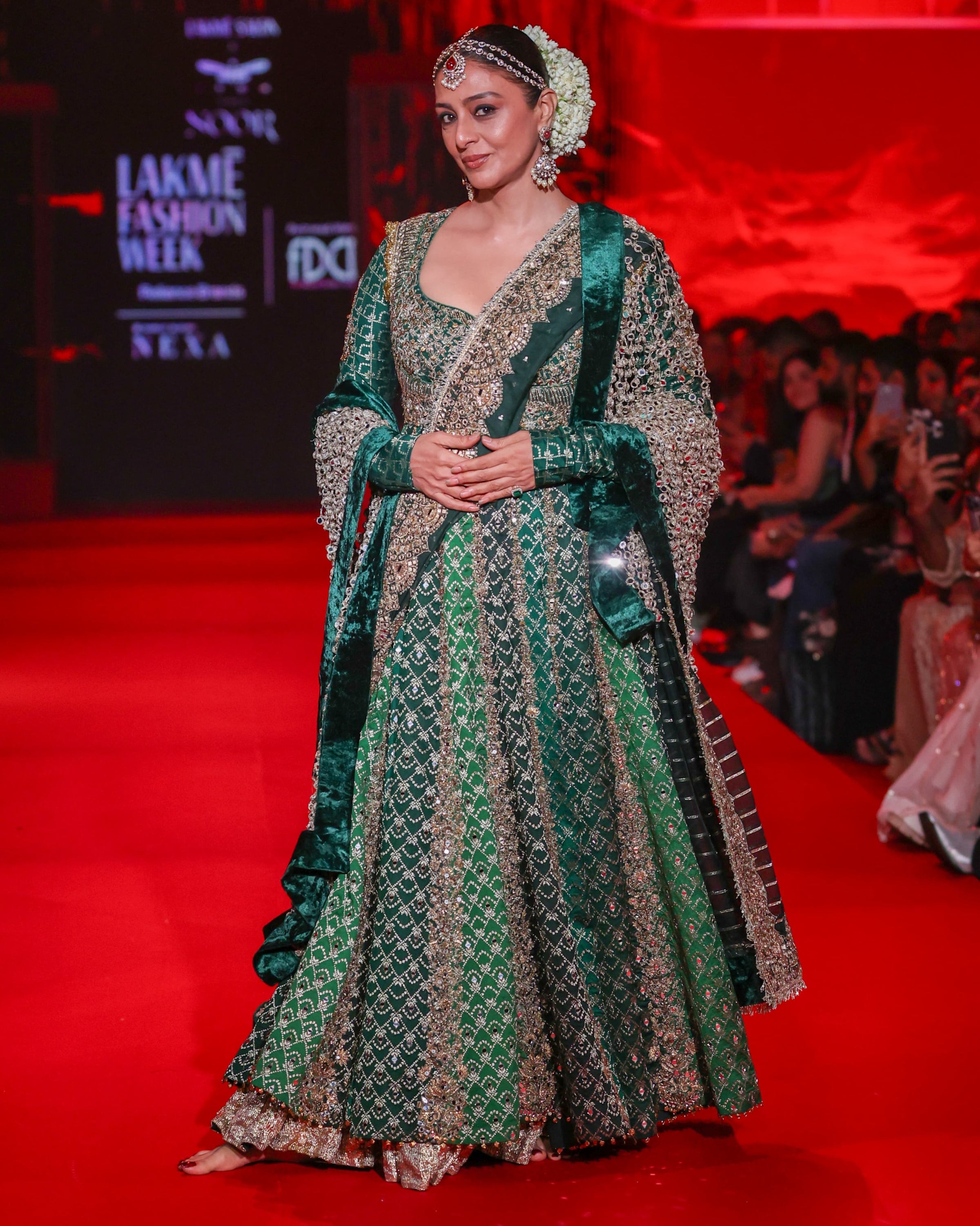 Tabu in Vaidurya Anarkali Set