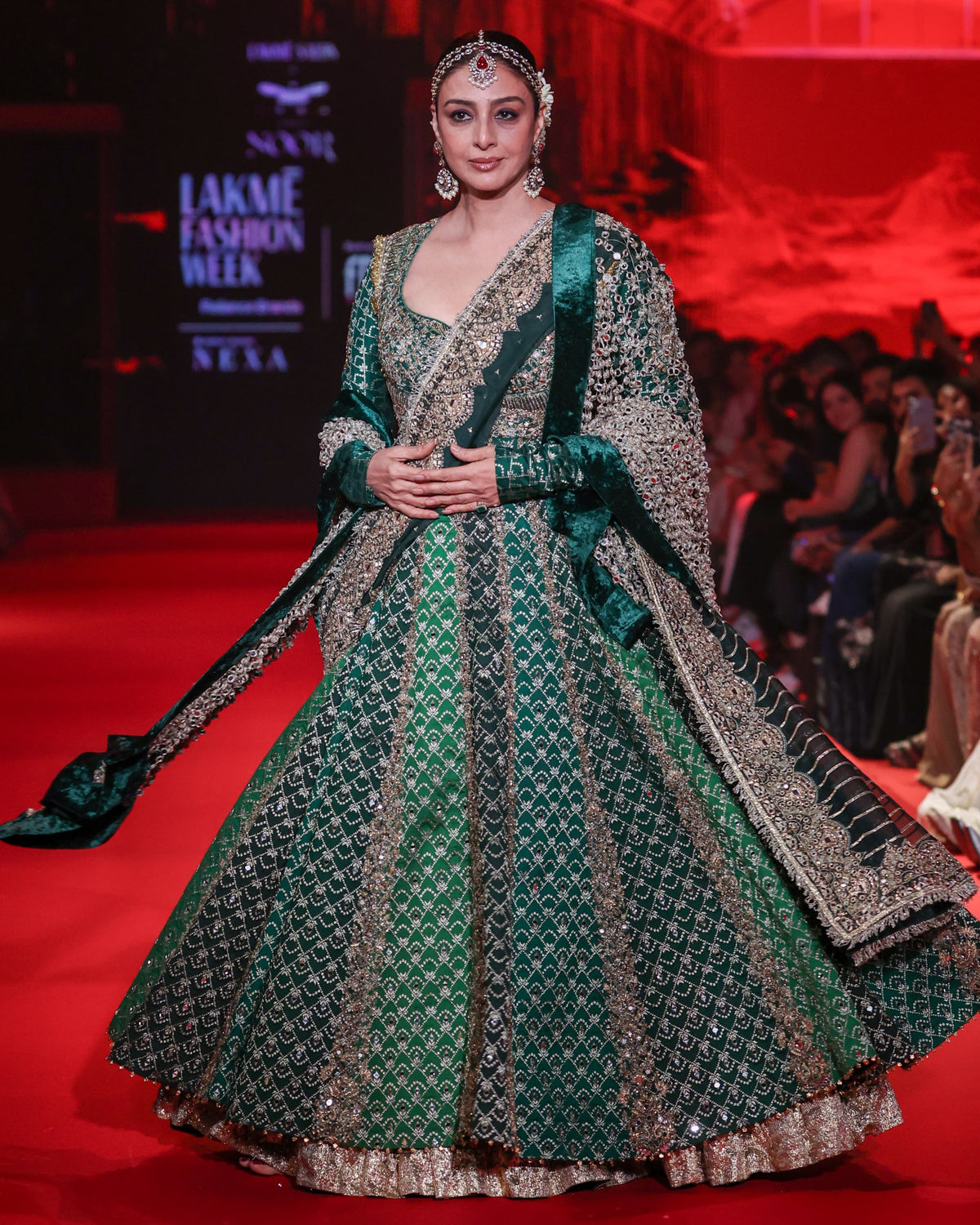 Tabu in Vaidurya Anarkali Set