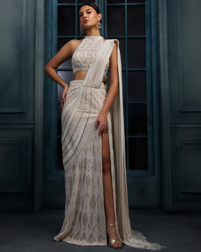 Rare Lehenga Sari Set