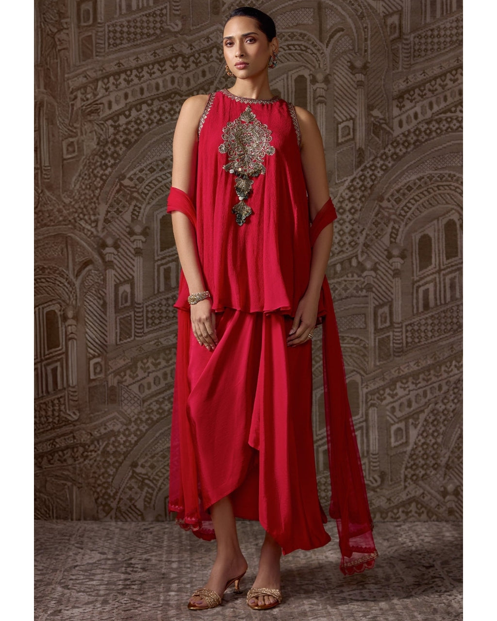 The Crest Kurti Skirt Set