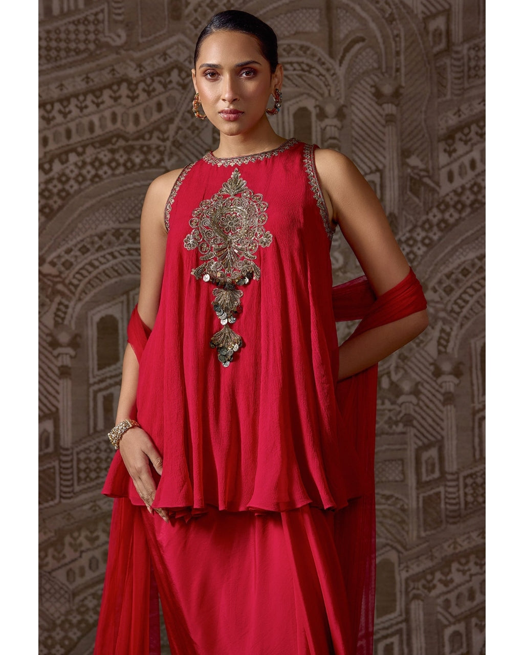 The Crest Kurti Skirt Set
