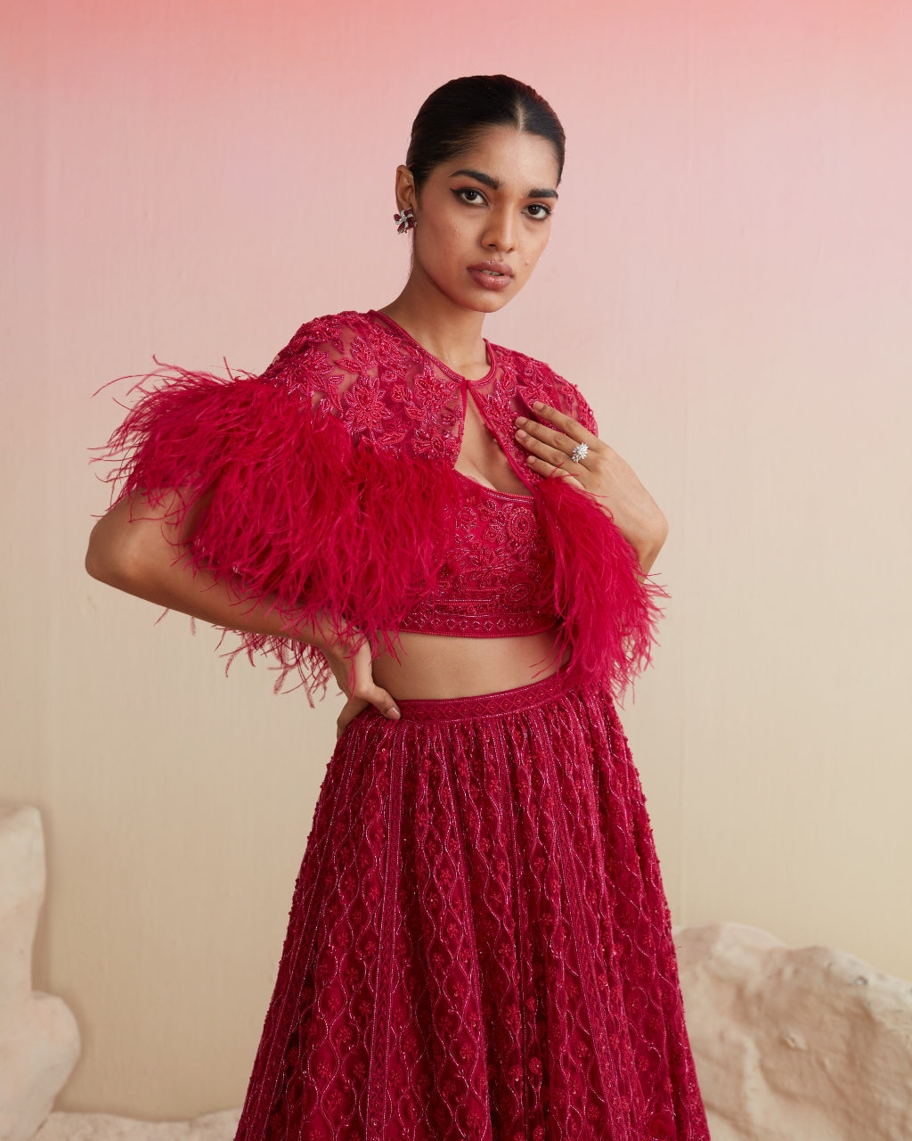 Fuchsia Pero Lehenga Set