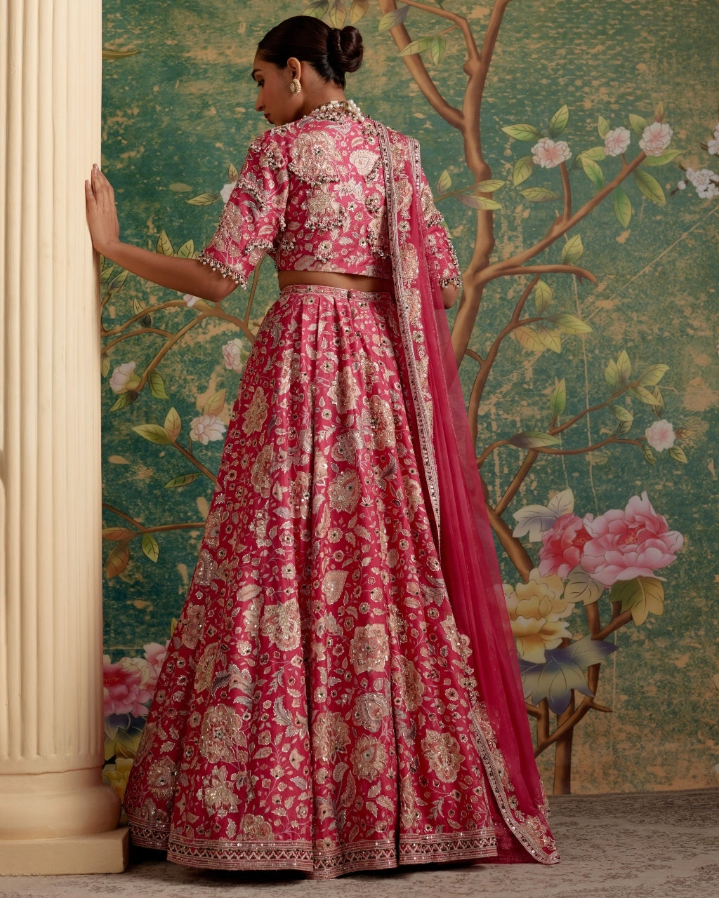 Red Print Starlet Lehenga Set