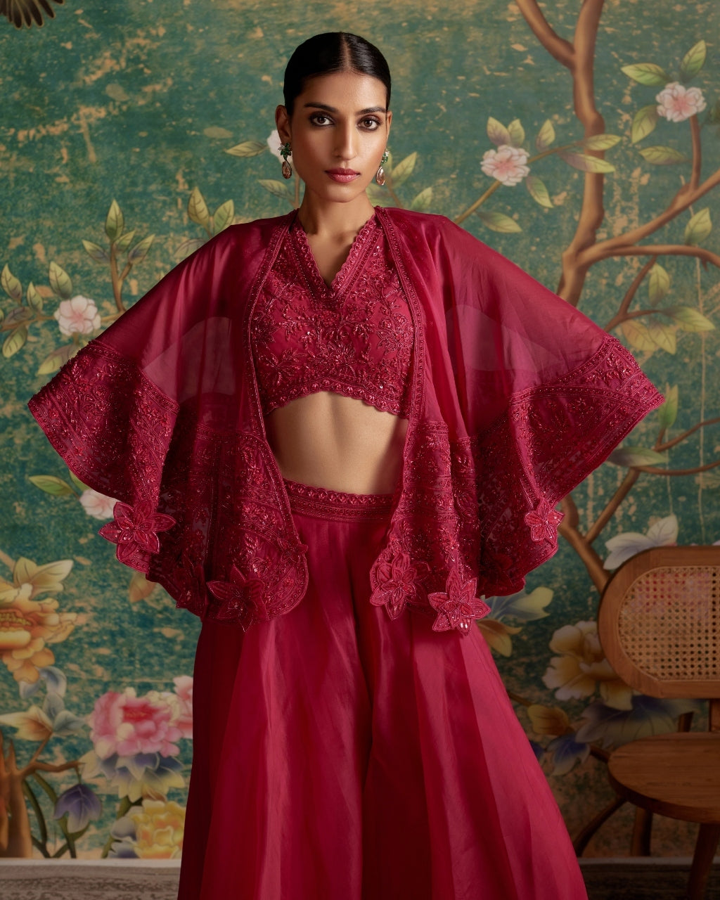 Deep Fuchsia Sashay Sharara Set