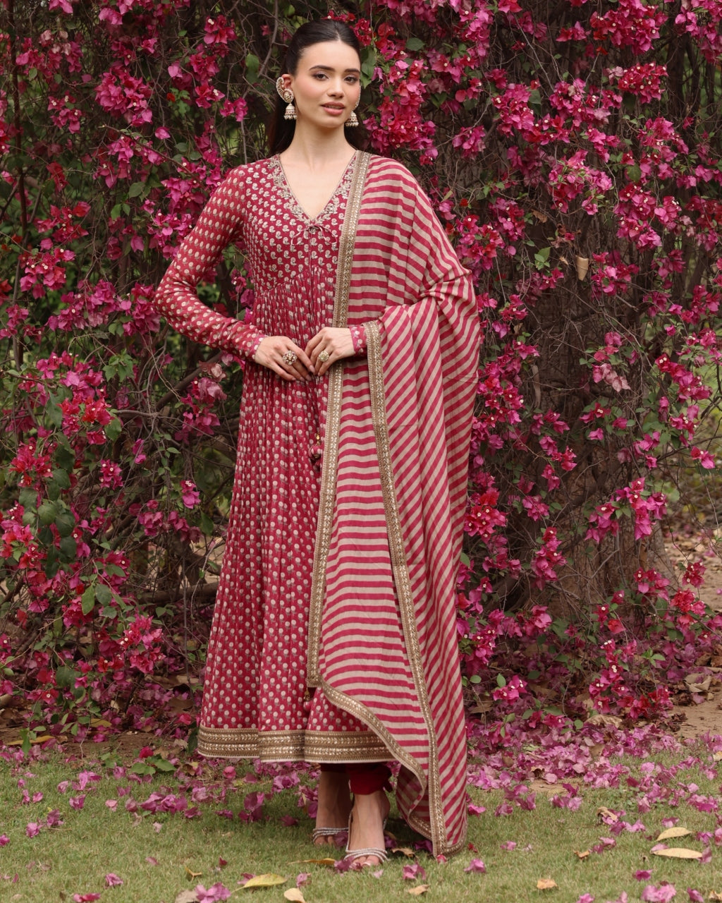 Red Anargul Anarkali
