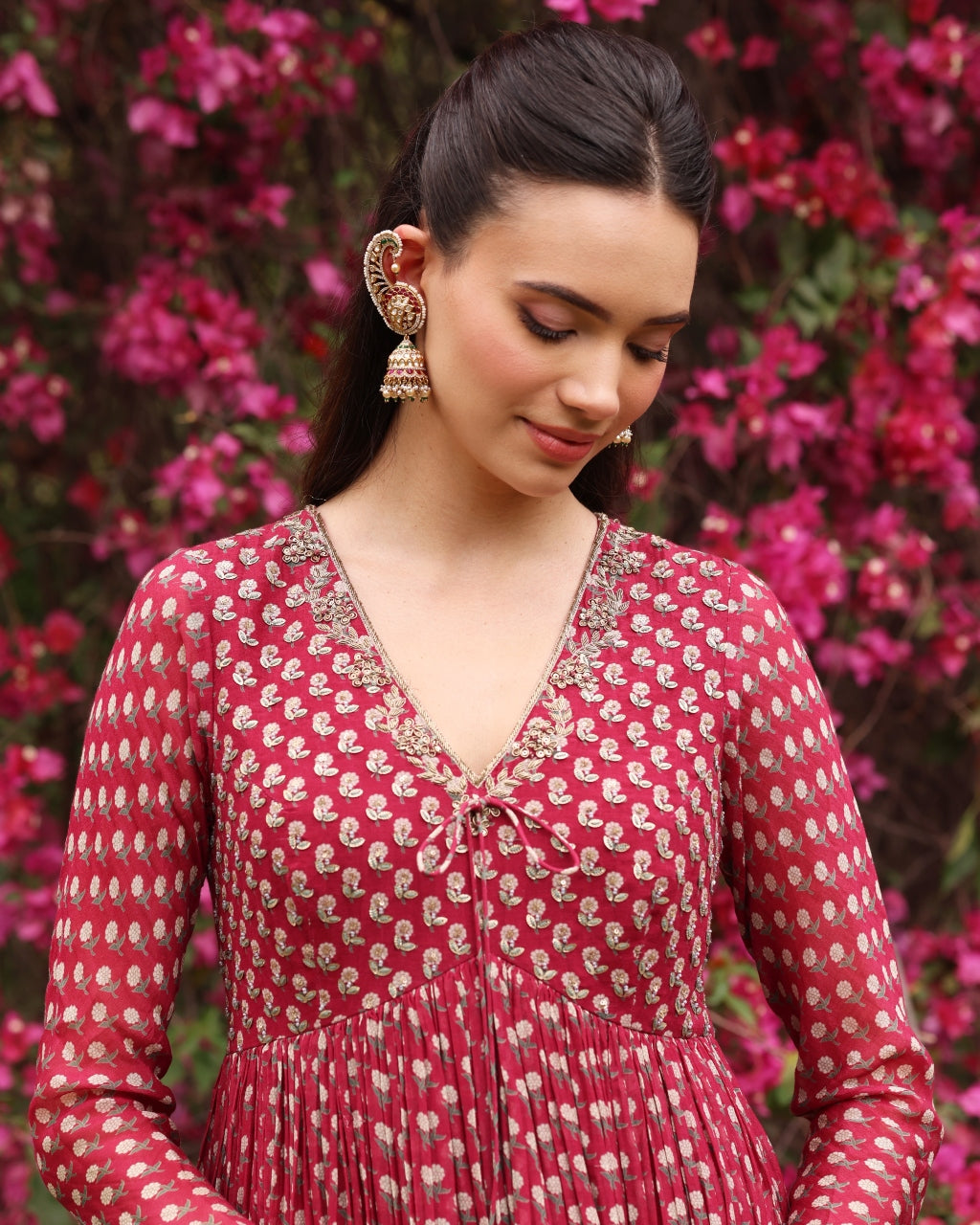 Red Anargul Anarkali