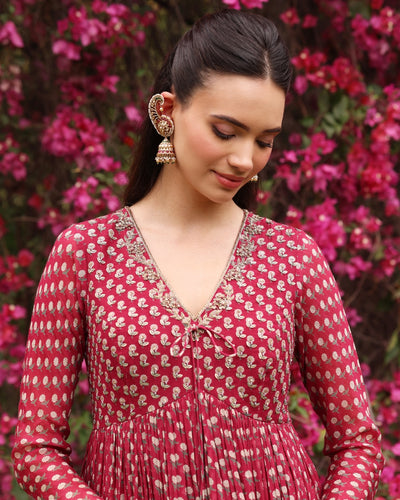 Red Anargul Anarkali