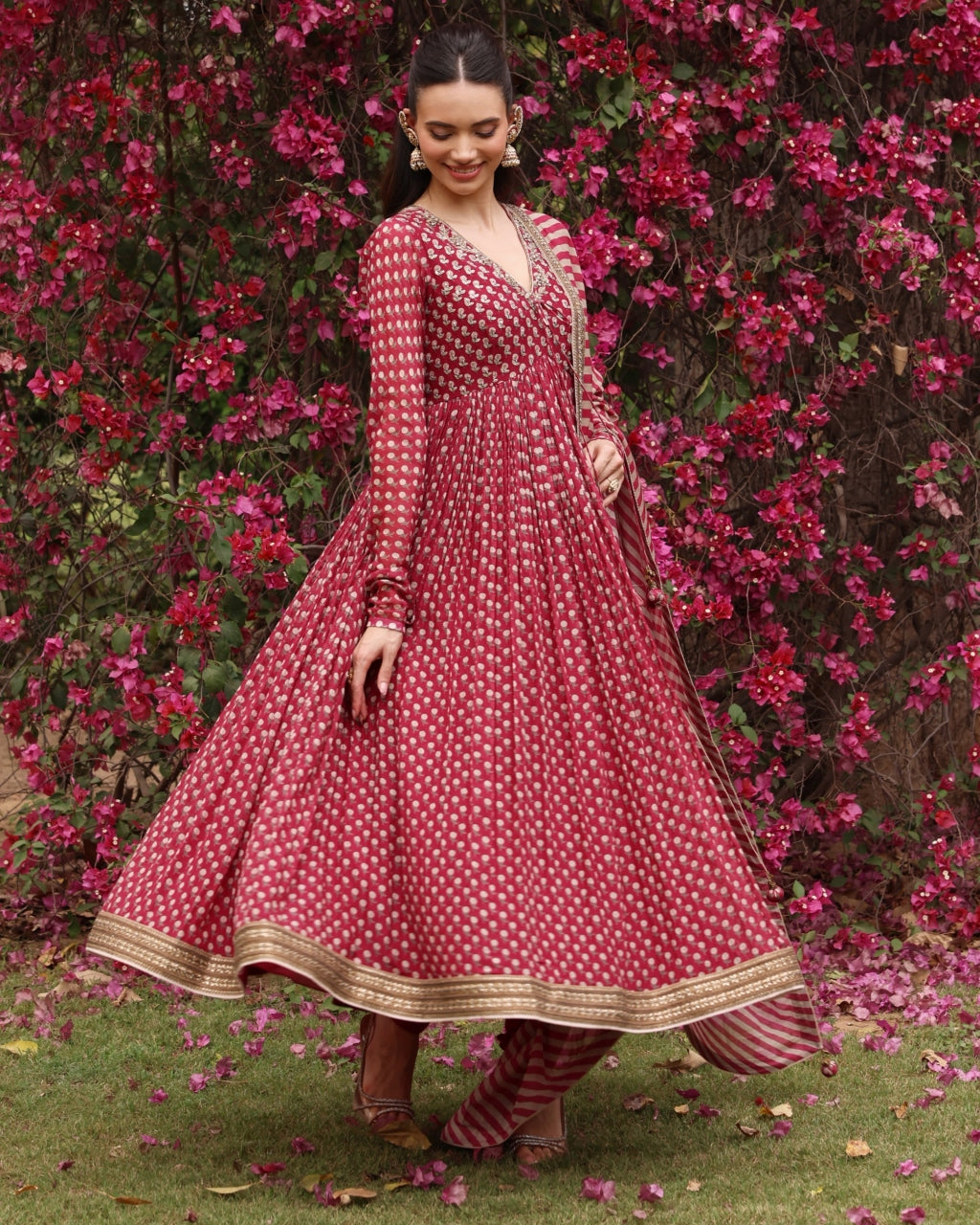 Red Anargul Anarkali