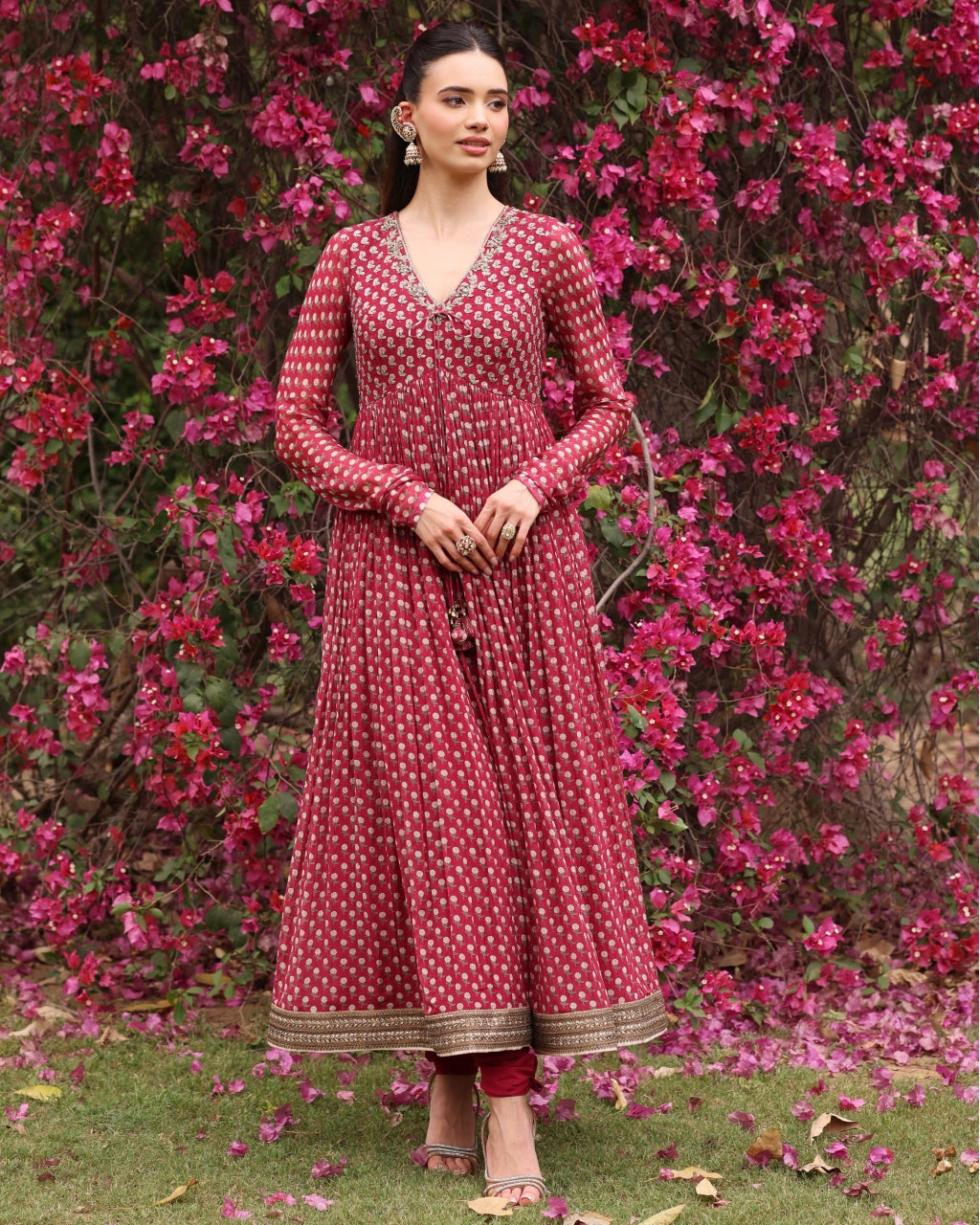 Red Anargul Anarkali