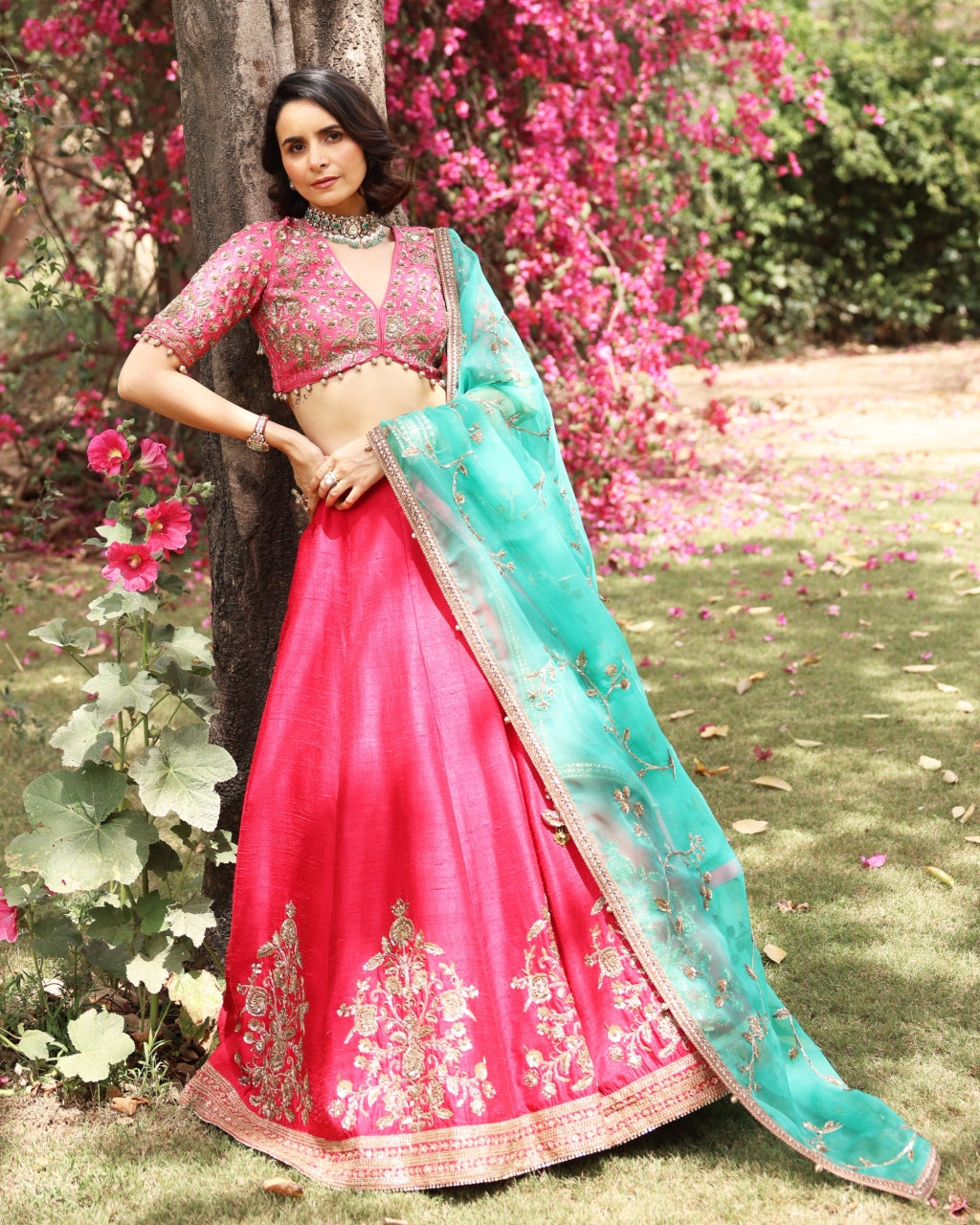 Red Zareen Lehenga