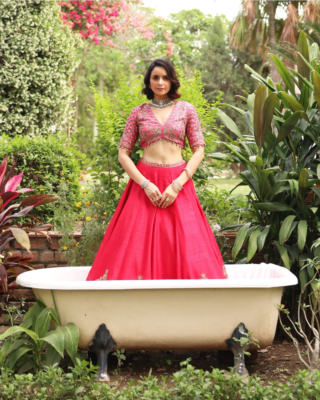 Red Zareen Lehenga
