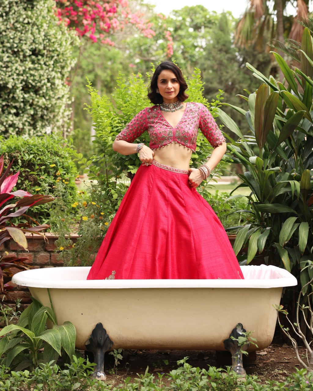 Red Zareen Lehenga
