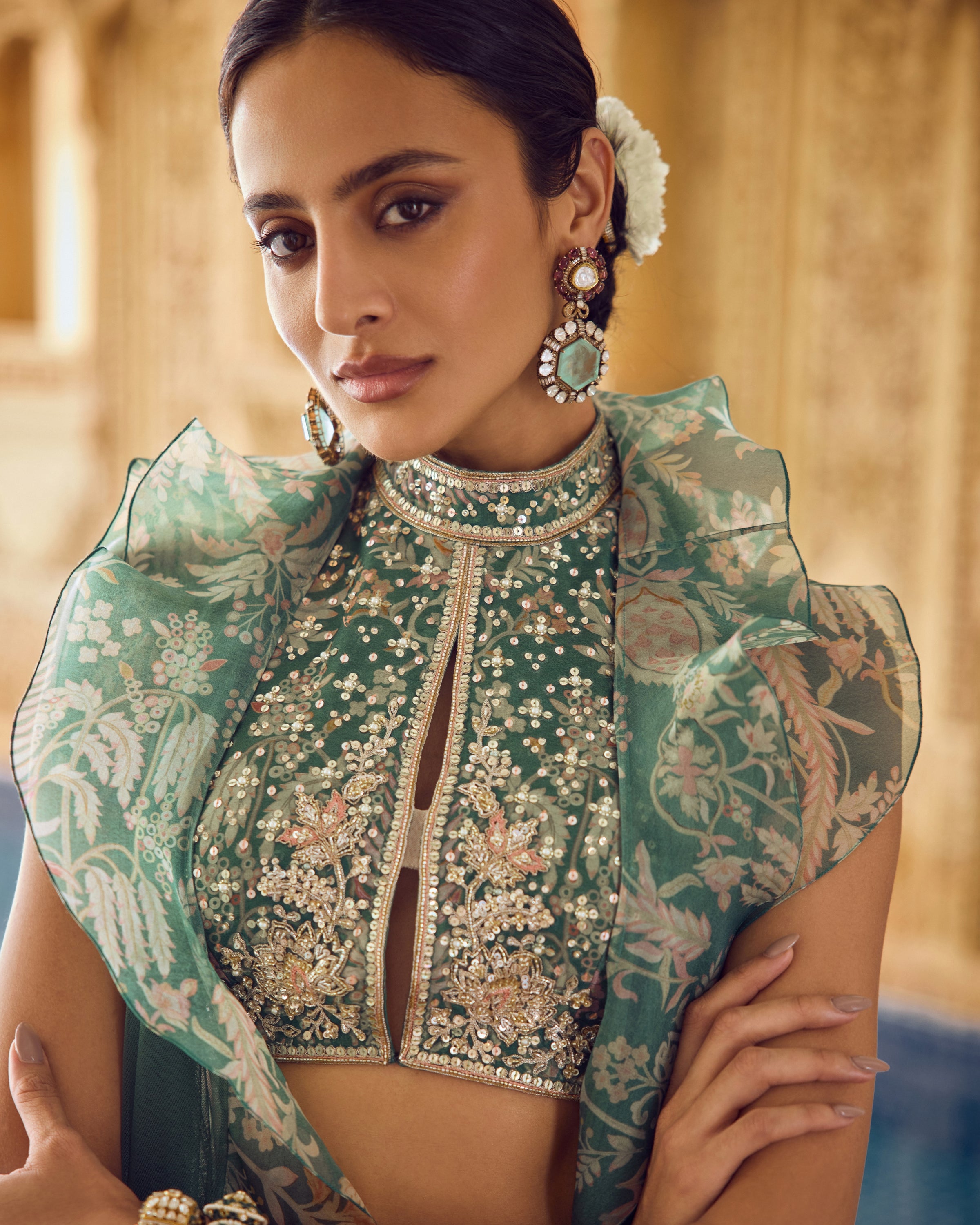 Mist Lehenga Set