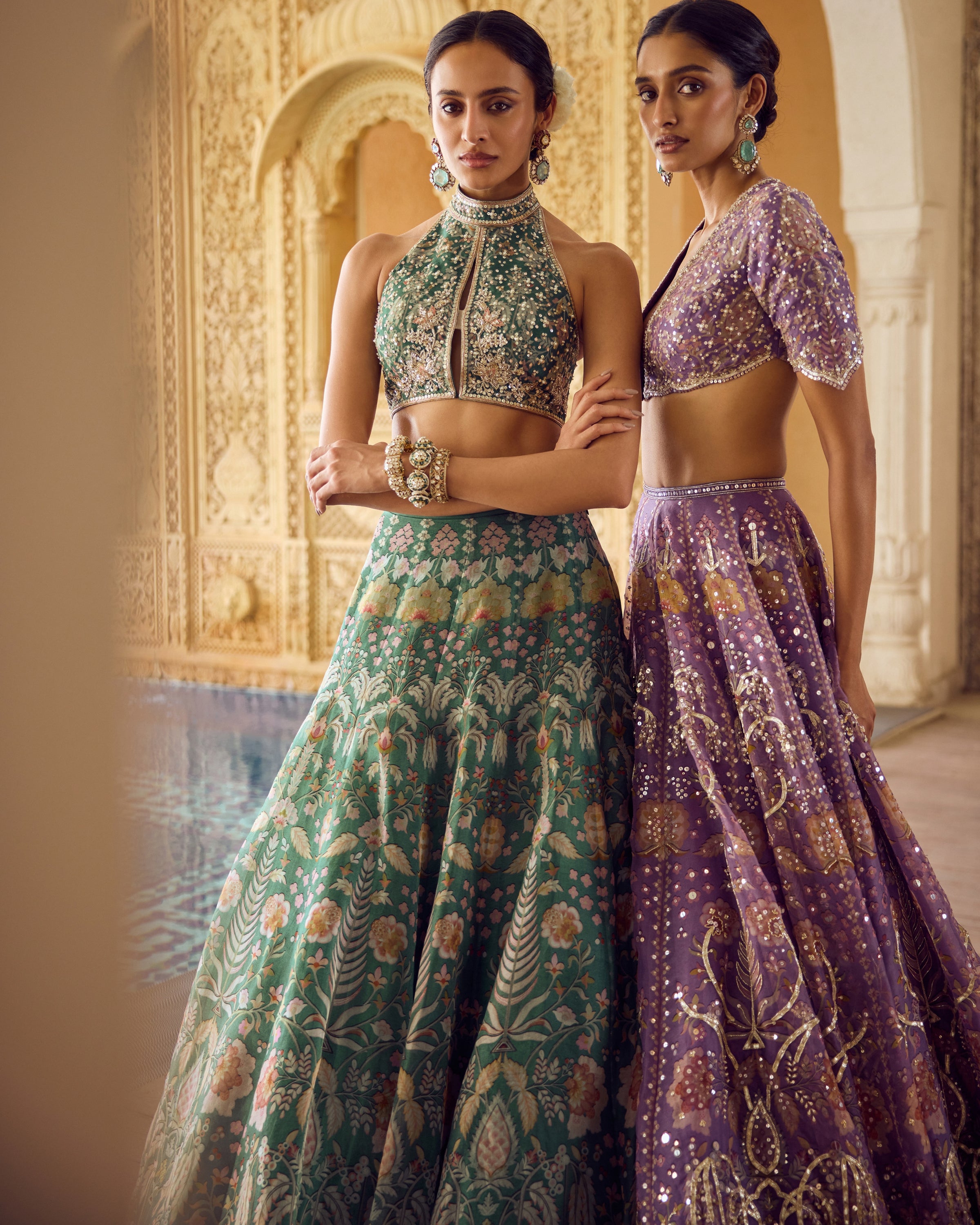 Mist Lehenga Set