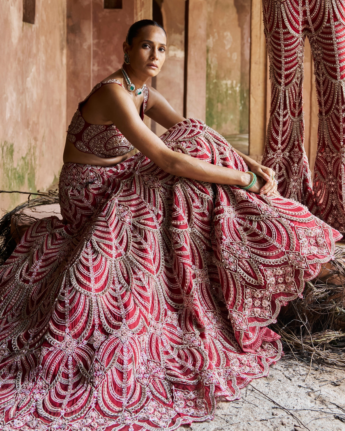 Crimson Royale Lehenga Set