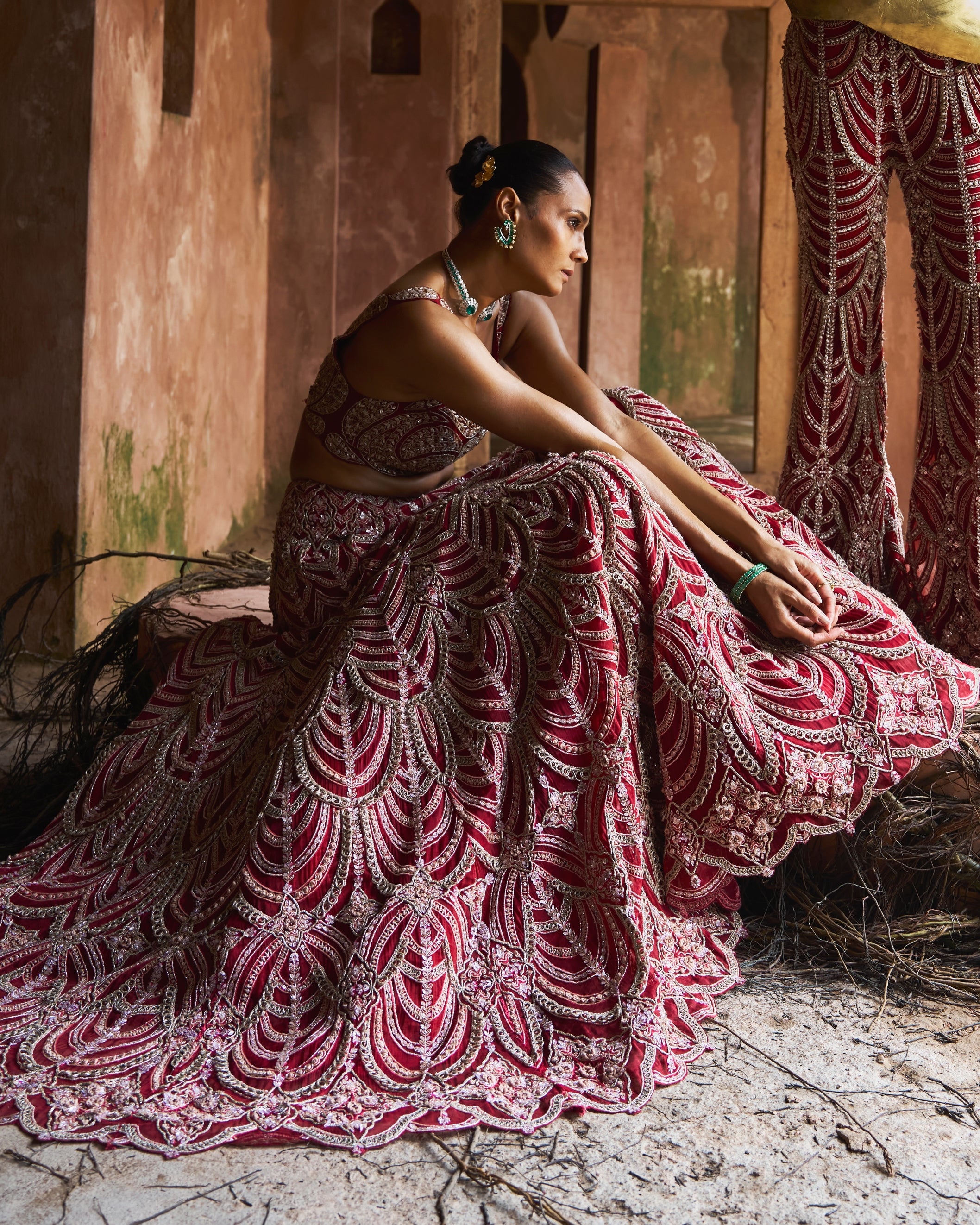 Crimson Royale Lehenga Set