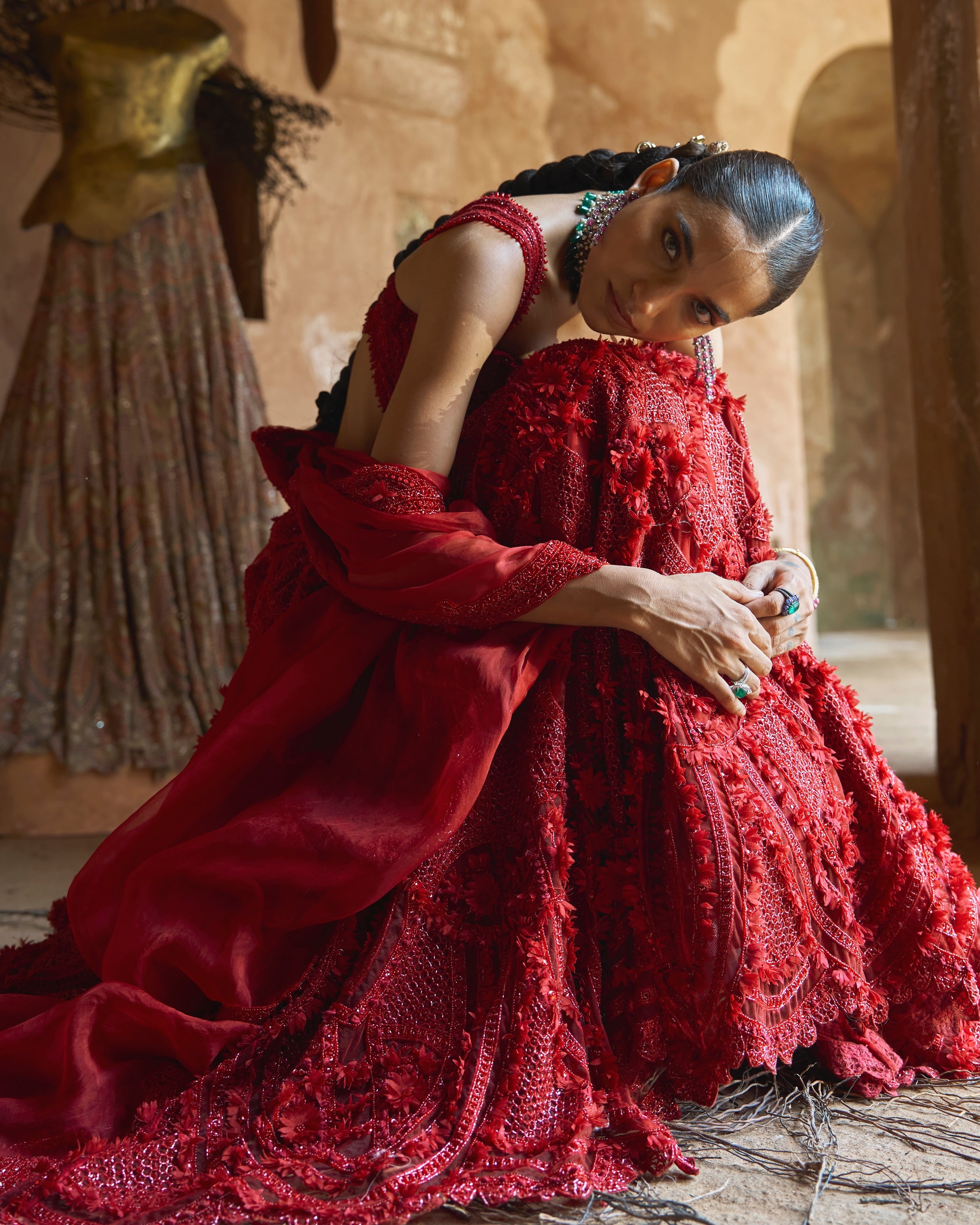 Crimson Aura Lehenga Set