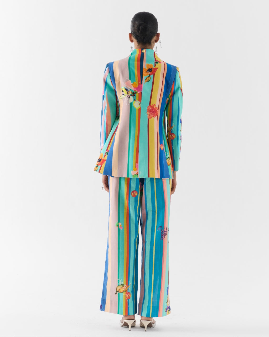 Blue Barcode Blazer & Pants