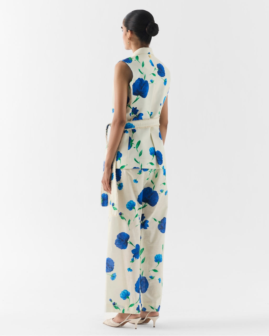 Moss Rose Sleeveless Blazer & Pants