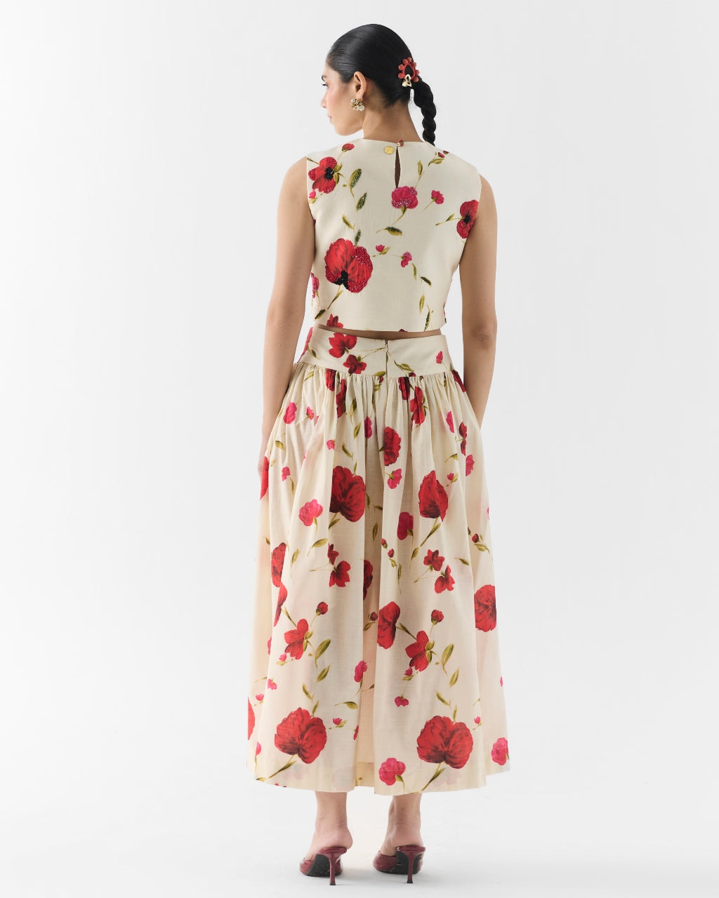 Sisley Rose Crop Top & Skirt