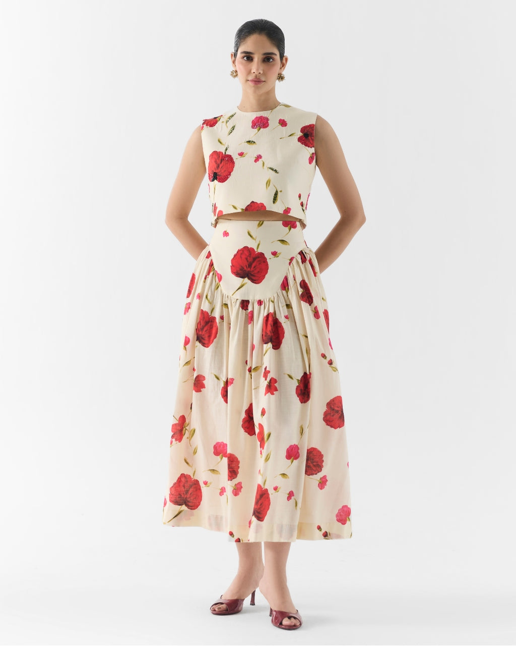 Sisley Rose Crop Top & Skirt