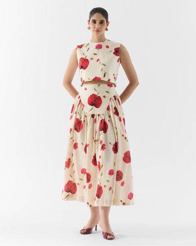 Sisley Rose Crop Top & Skirt