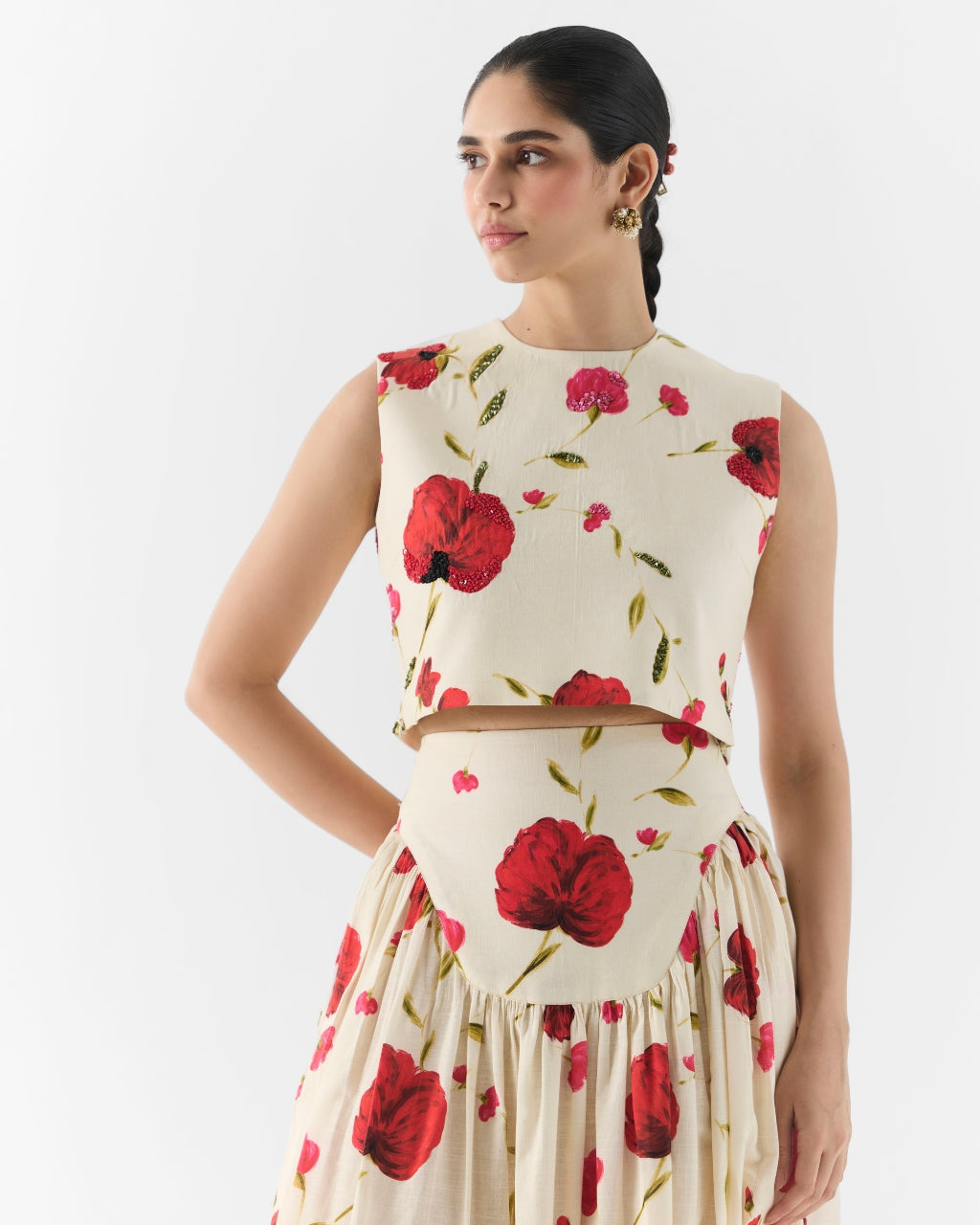 Sisley Rose Crop Top & Skirt