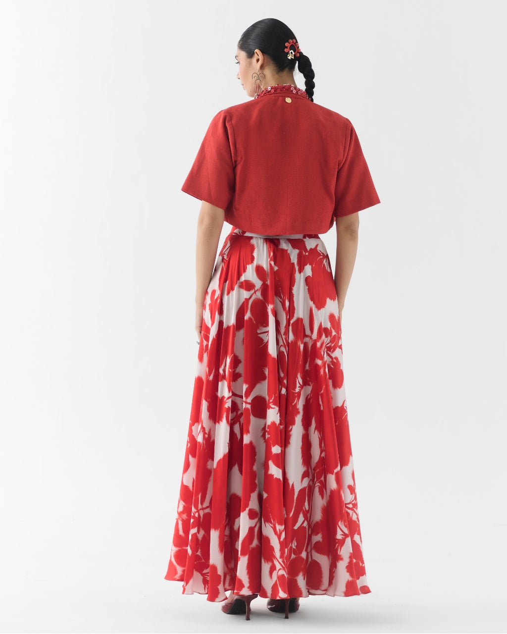 Red Ink Linen Blazer