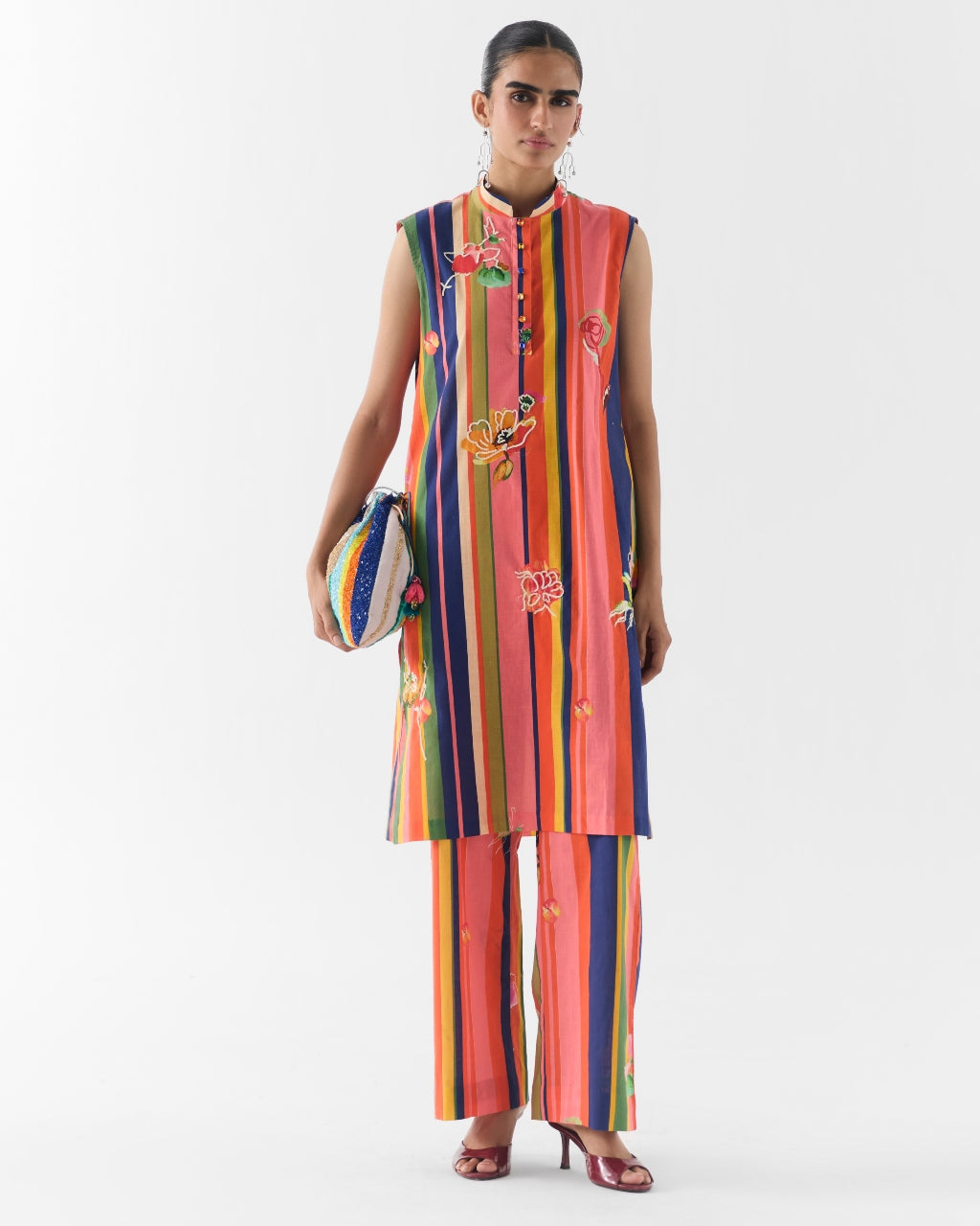 Pink Barcode Kurta & Pants
