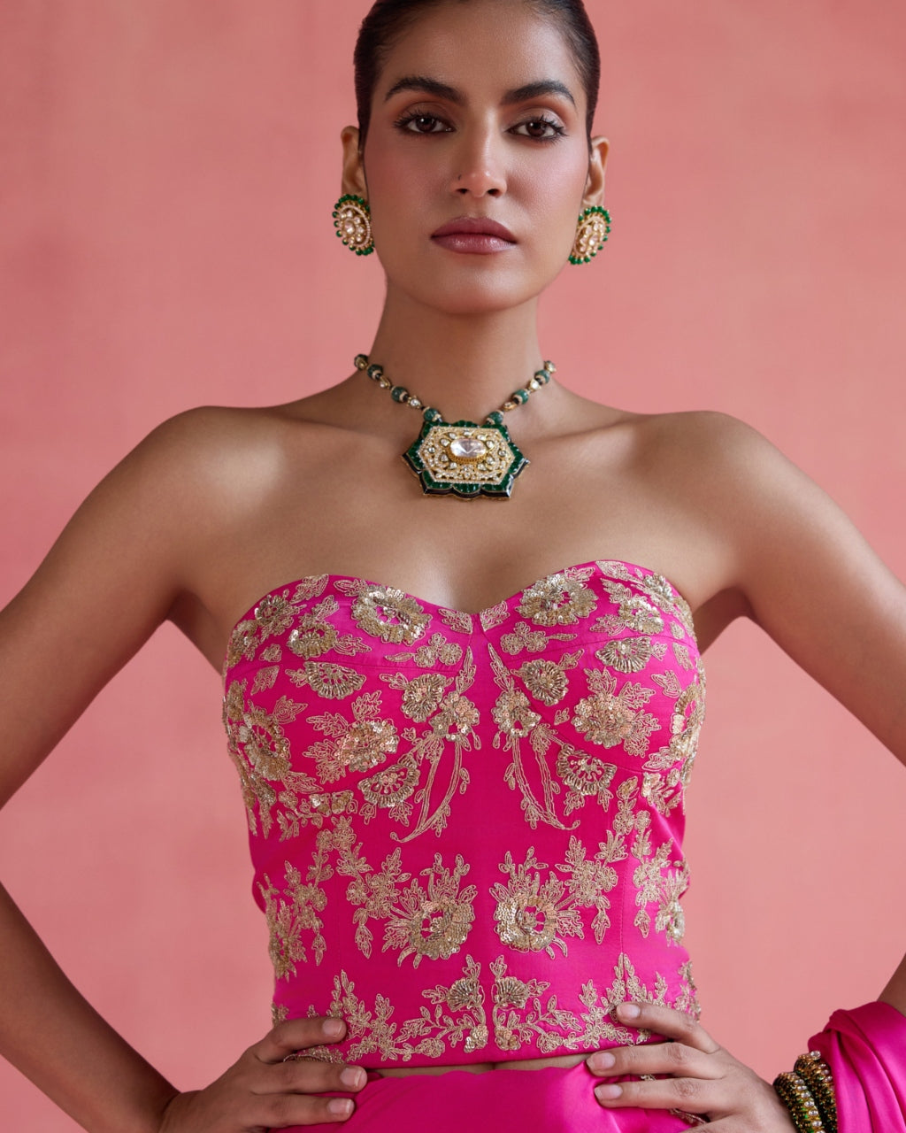 Yasmin Sari Set - Fuchsia