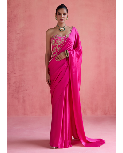 Yasmin Sari Set - Fuchsia