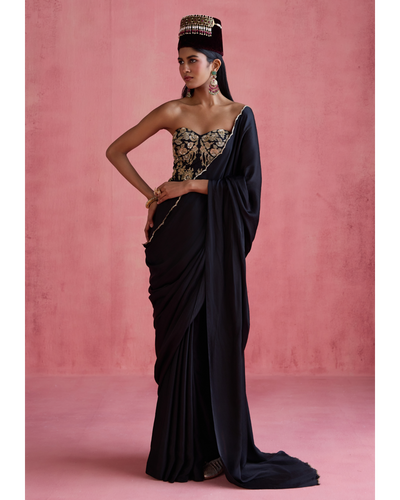 Yasmin Sari Set - Black