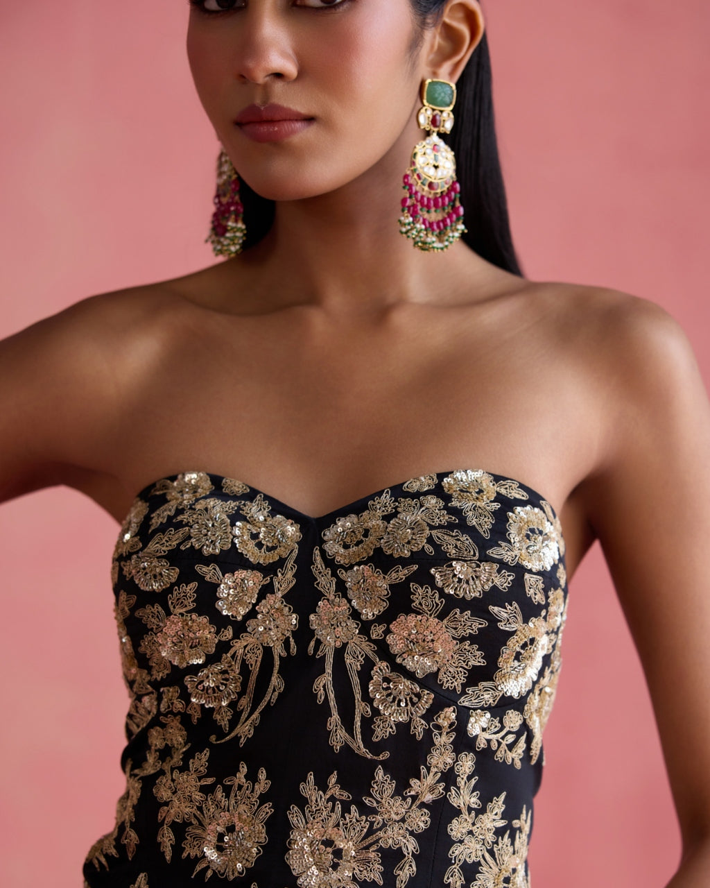 Yasmin Sari Set - Black