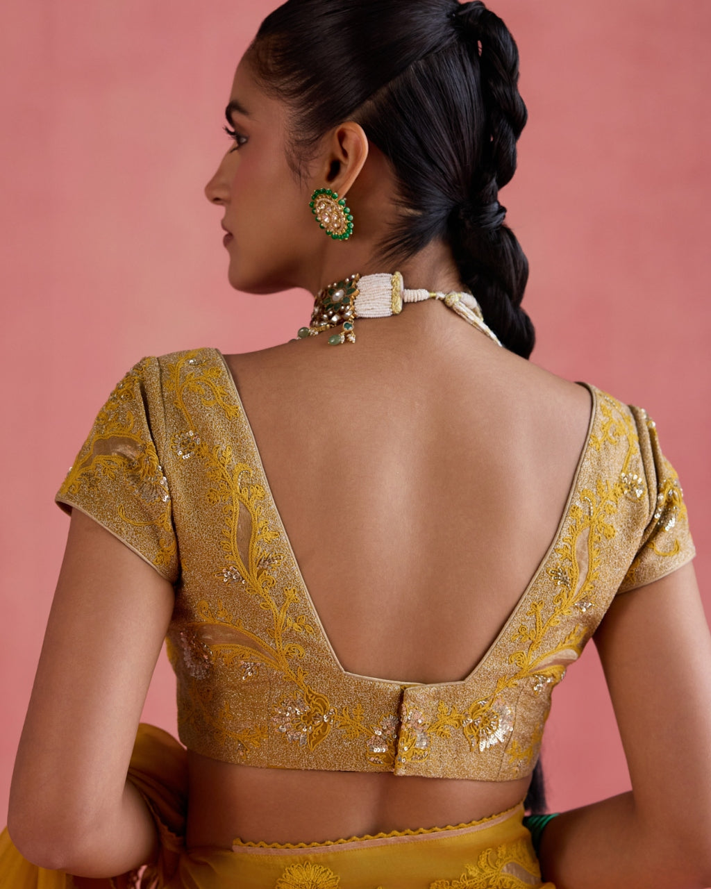 Zeba Sari Set - Mustard