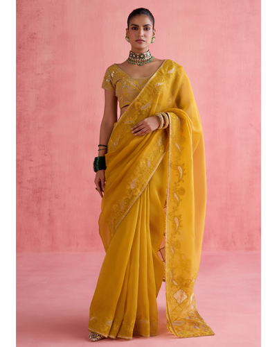 Zeba Sari Set - Mustard