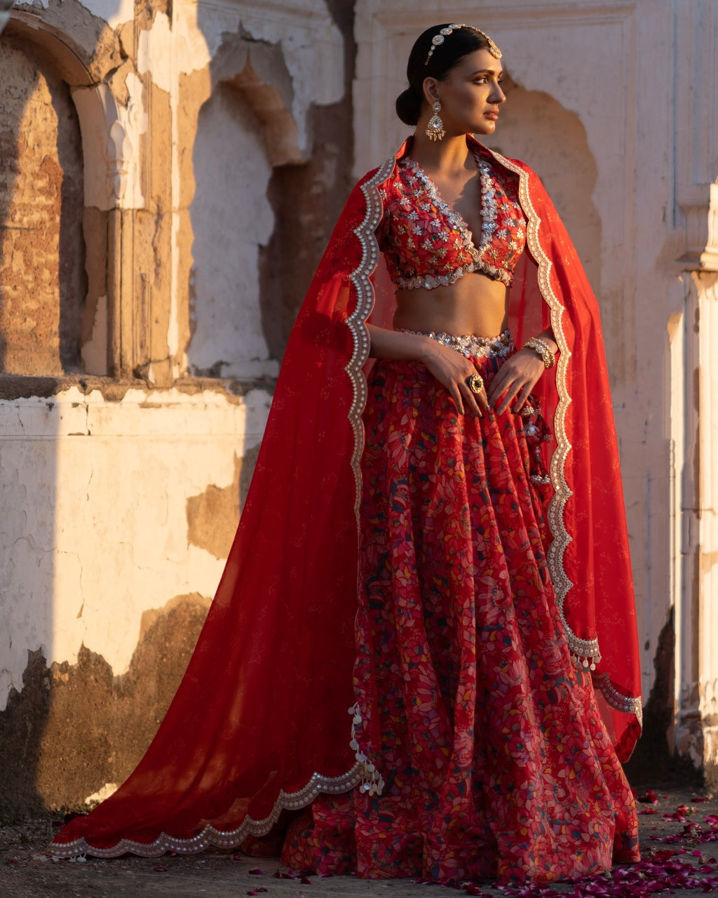 Inayat Ruby Embroidered Lehenga Set