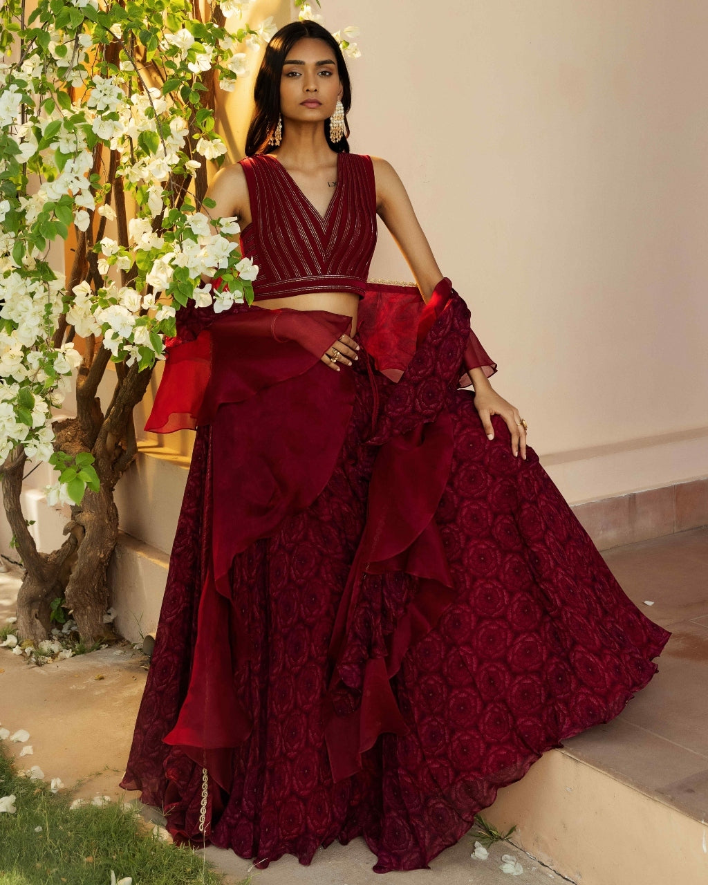 Bahaar Ruby Lehenga Set