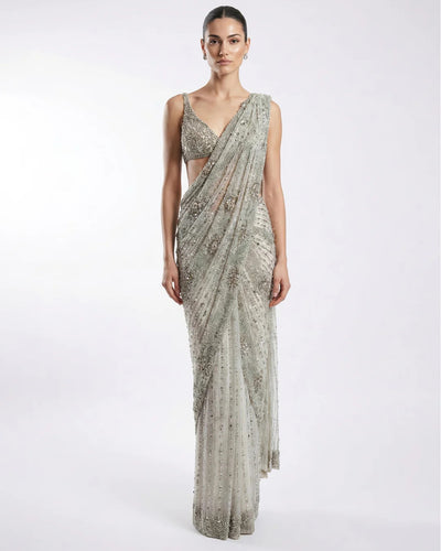 Tidal Frost Sari Set