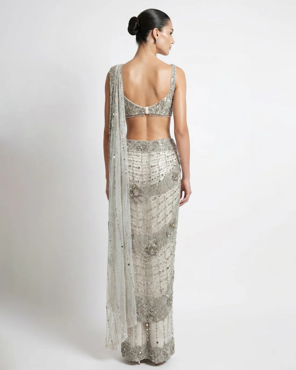 Tidal Frost Sari Set