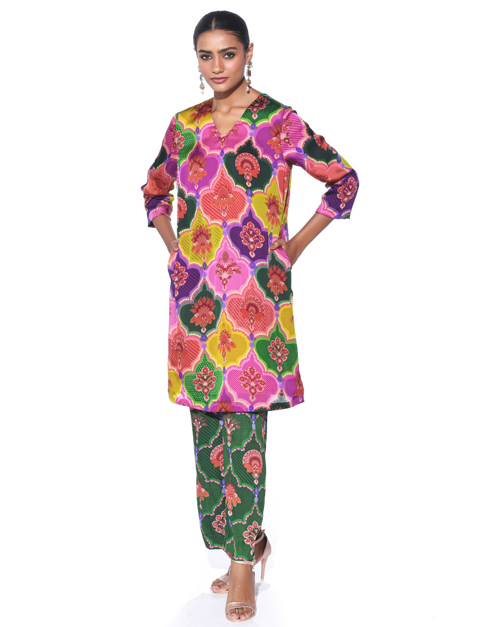 Multi Colour Kurta Co-Ord Set