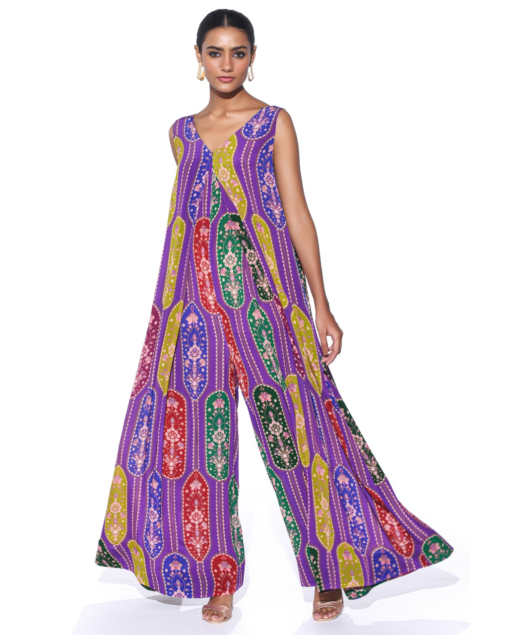 Violet Royal Paisley Jumpsuit