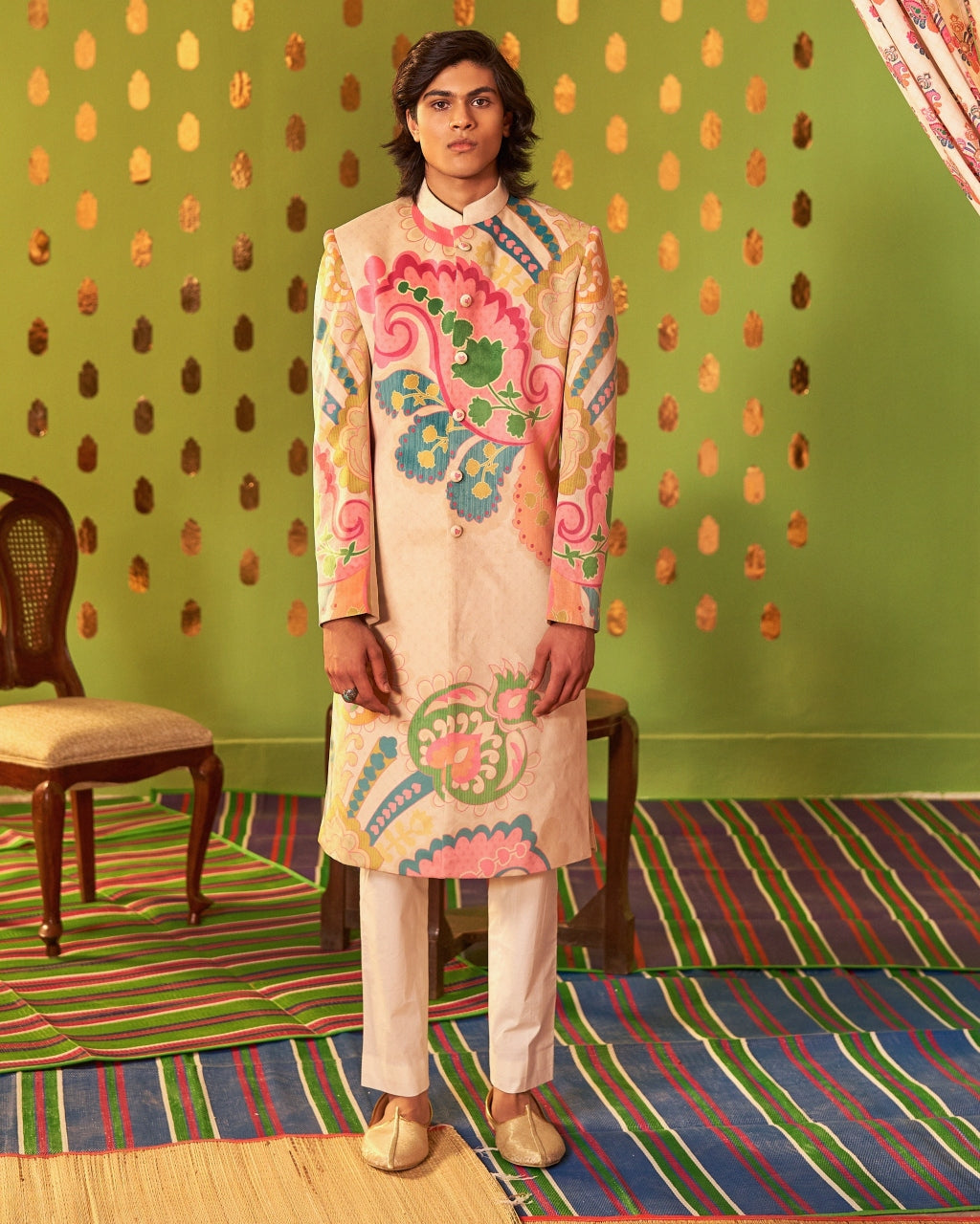 Signature Ivory Royal Paisley Sherwani Set