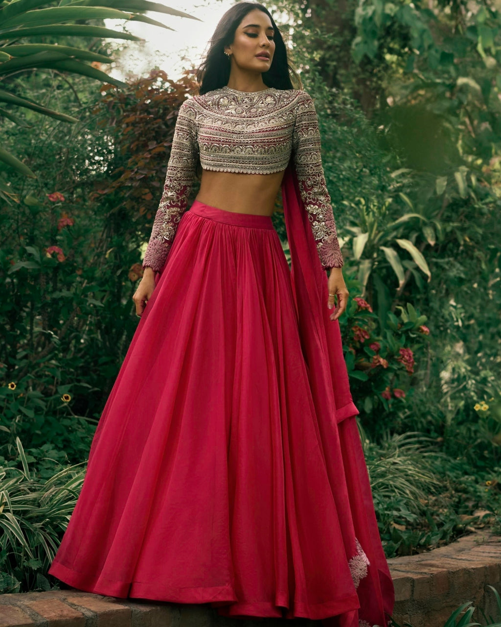 Deep Pink Lisa Lehenga Set