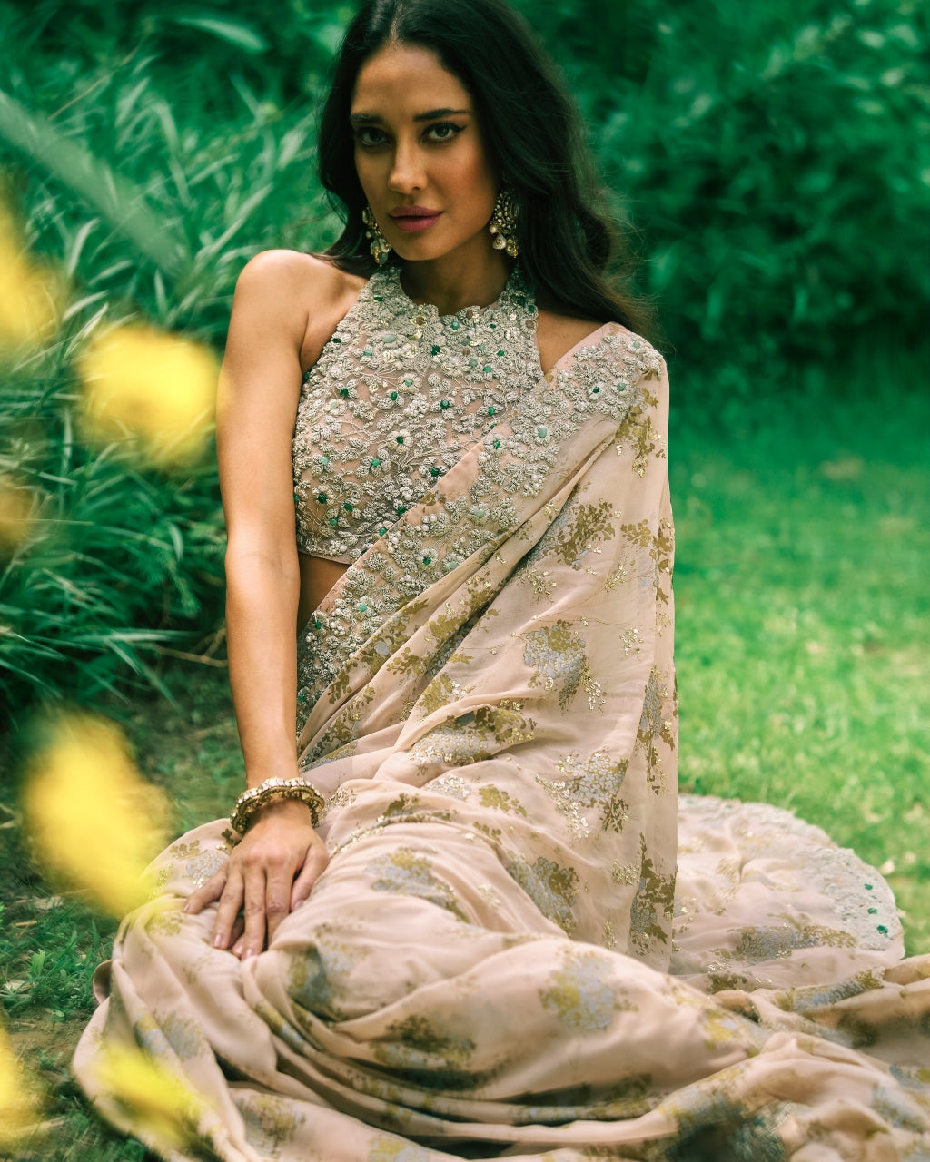 Dusty Pink Lisa Sari Set