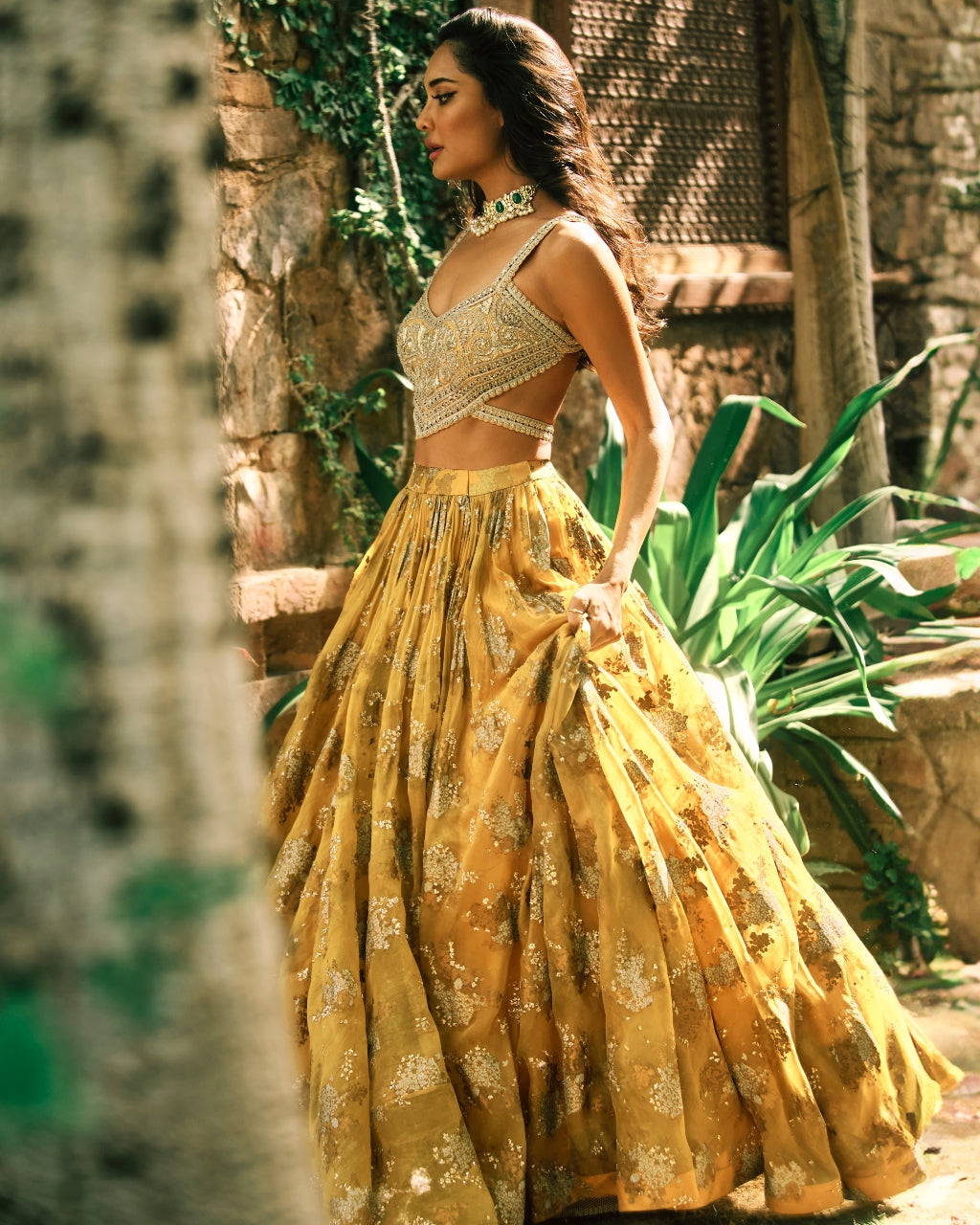 Mustard Lisa Sylvia Lehenga Set