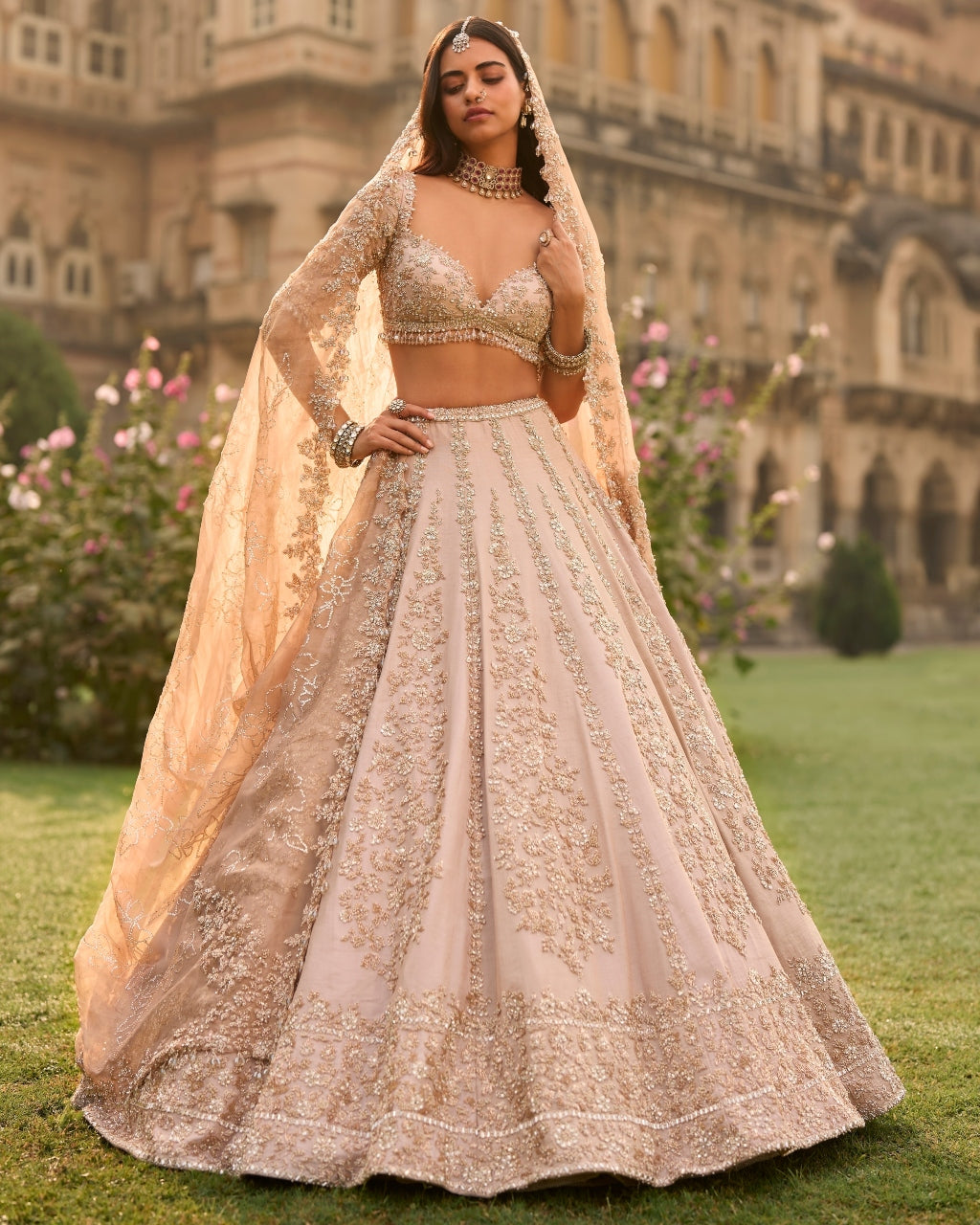 Rose Gold Lehenga Set